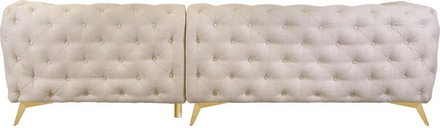 Leonique Chesterfield-bank Glynis L-vorm luxueuze capitonnage moderne chesterfield look kleur van de poten ter keuze - Foto 13