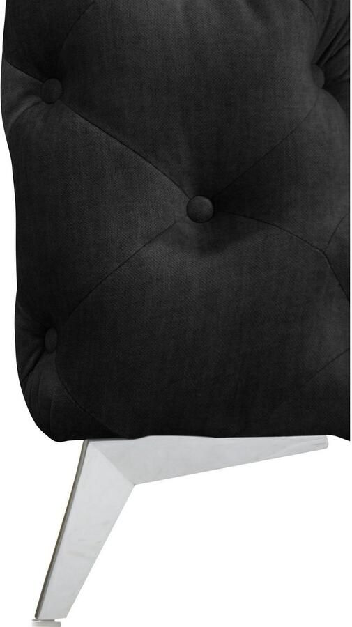 Leonique Chesterfield-bank Glynis L-vorm luxueuze capitonnage moderne chesterfield look kleur van de poten ter keuze - Foto 2