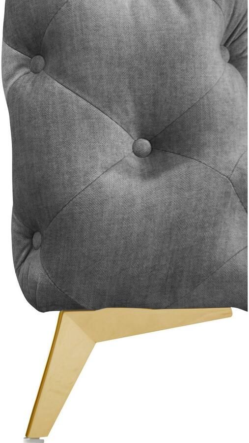 Leonique Chesterfield-bank Glynis L-vorm luxueuze capitonnage moderne chesterfield look kleur van de poten ter keuze - Foto 2