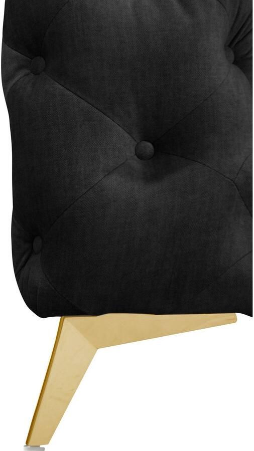 Leonique Chesterfield-bank Glynis L-vorm luxueuze capitonnage moderne chesterfield look kleur van de poten ter keuze - Foto 2