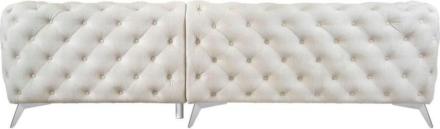 Leonique Chesterfield-bank Glynis L-vorm luxueuze capitonnage moderne chesterfield look kleur van de poten ter keuze - Foto 13