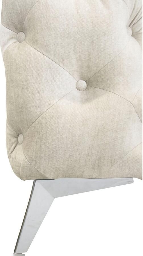 Leonique Chesterfield-bank Glynis L-vorm luxueuze capitonnage moderne chesterfield look kleur van de poten ter keuze - Foto 3