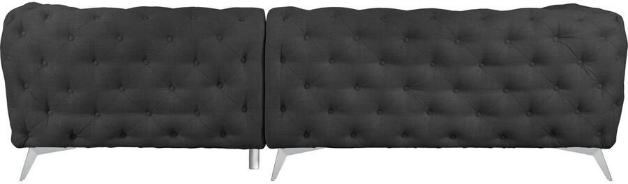 Leonique Chesterfield-bank Glynis L-vorm luxueuze capitonnage moderne chesterfield look kleur van de poten ter keuze - Foto 11