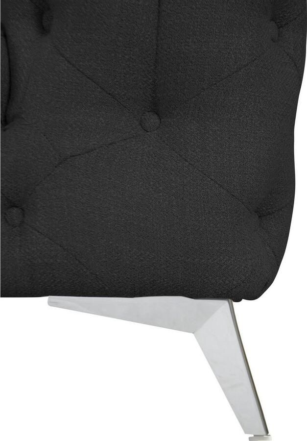 Leonique Chesterfield-bank Glynis L-vorm luxueuze capitonnage moderne chesterfield look kleur van de poten ter keuze