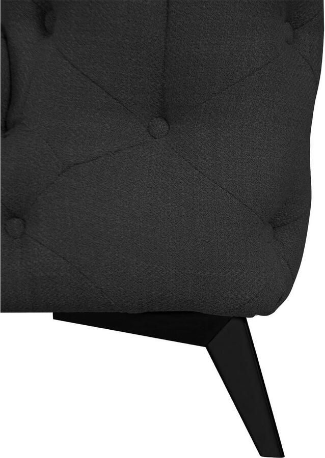 Leonique Chesterfield-bank Glynis L-vorm luxueuze capitonnage moderne chesterfield look kleur van de poten ter keuze