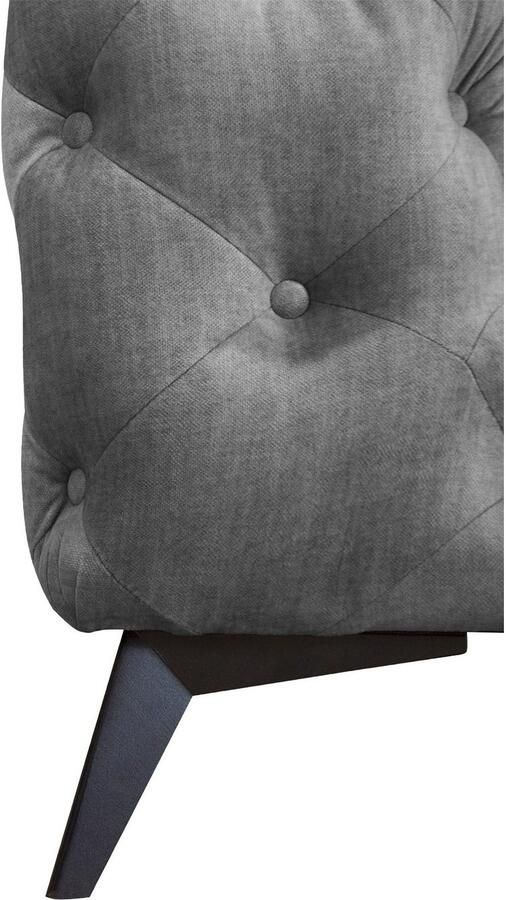 Leonique Chesterfield-bank Glynis L-vorm luxueuze capitonnage moderne chesterfield look kleur van de poten ter keuze - Foto 3