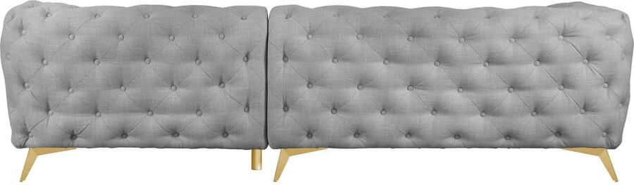 Leonique Chesterfield-bank Glynis L-vorm luxueuze capitonnage moderne chesterfield look kleur van de poten ter keuze - Foto 12