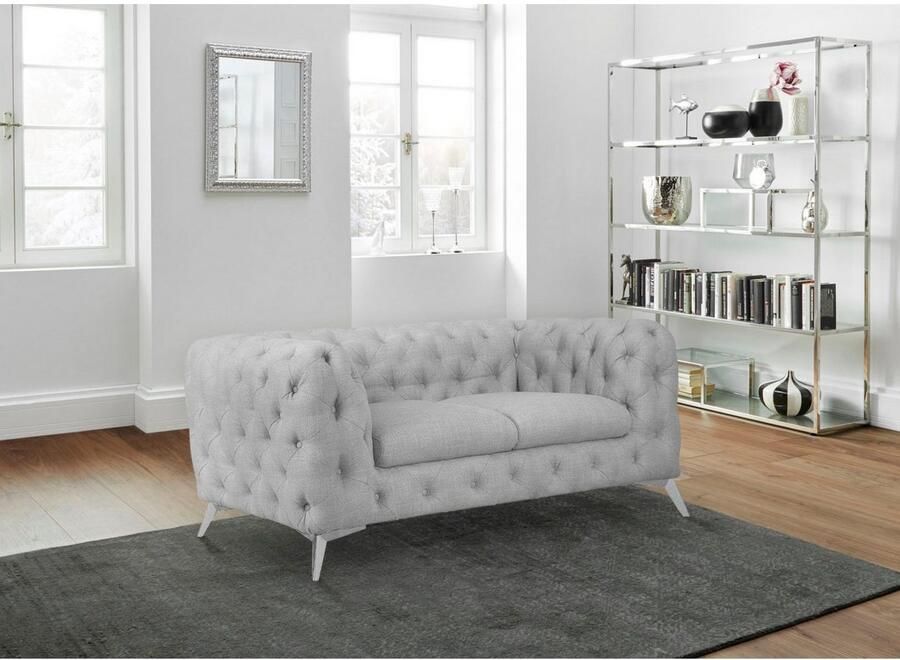 Leonique Chesterfield-bank Glynis luxueuze capitonnage moderne chesterfield look kleur van de poten ter keuze - Foto 2