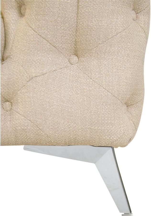 Leonique Chesterfield-bank Glynis luxueuze capitonnage moderne chesterfield look kleur van de poten ter keuze - Foto 7