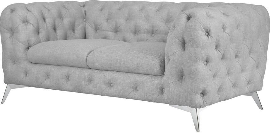 Leonique Chesterfield-bank Glynis luxueuze capitonnage moderne chesterfield look kleur van de poten ter keuze - Foto 9