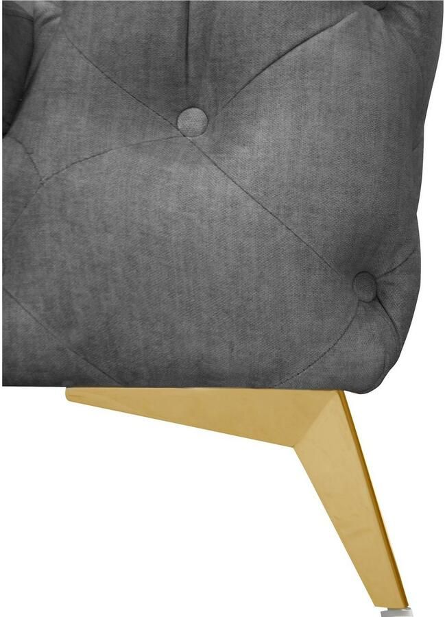 Leonique Chesterfield-bank Glynis luxueuze capitonnage moderne chesterfield look kleur van de poten ter keuze - Foto 3