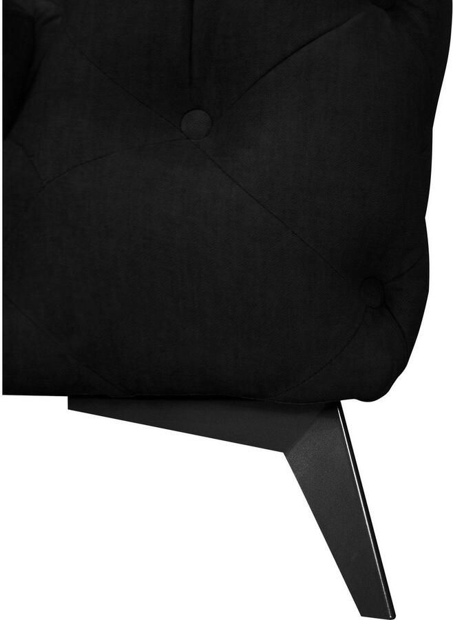 Leonique Chesterfield-bank Glynis luxueuze capitonnage moderne chesterfield look kleur van de poten ter keuze