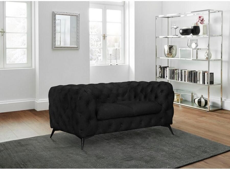 Home affaire Chesterfield-bank Glynis luxueuze capitonnage moderne chesterfield look kleur van de poten ter keuze - Foto 2