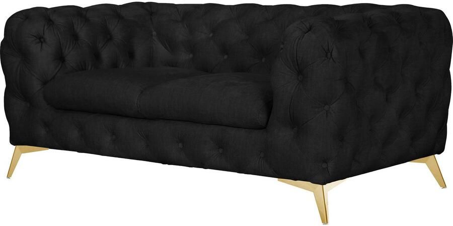 Home affaire Chesterfield-bank Glynis luxueuze capitonnage moderne chesterfield look kleur van de poten ter keuze - Foto 6