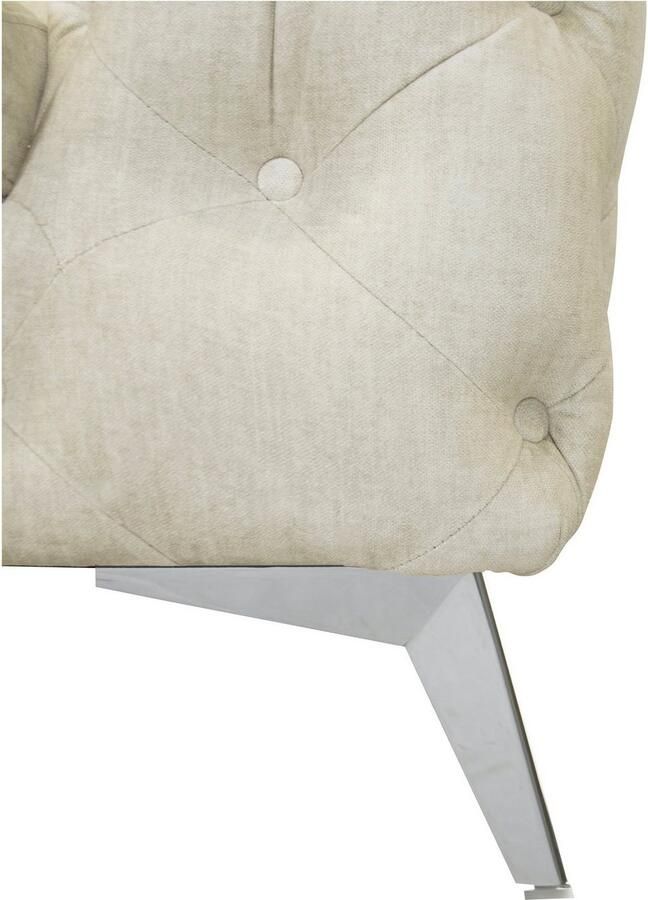 Leonique Chesterfield-bank Glynis luxueuze capitonnage moderne chesterfield look kleur van de poten ter keuze - Foto 4