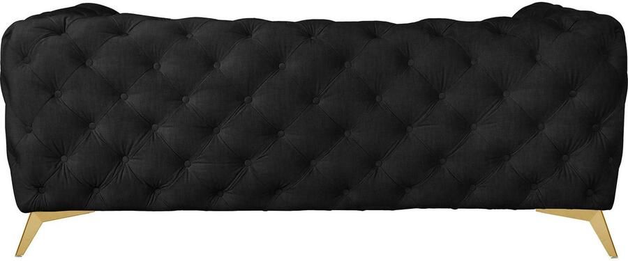 Home affaire Chesterfield-bank Glynis luxueuze capitonnage moderne chesterfield look kleur van de poten ter keuze - Foto 7