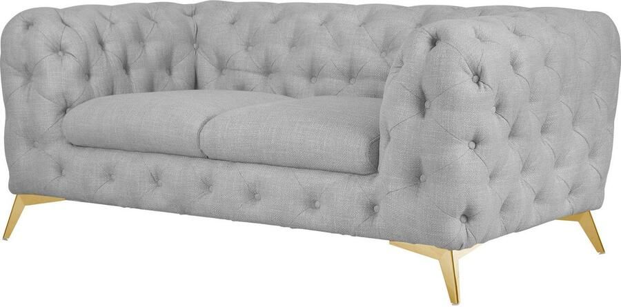 Leonique Chesterfield-bank Glynis luxueuze capitonnage moderne chesterfield look kleur van de poten ter keuze - Foto 9