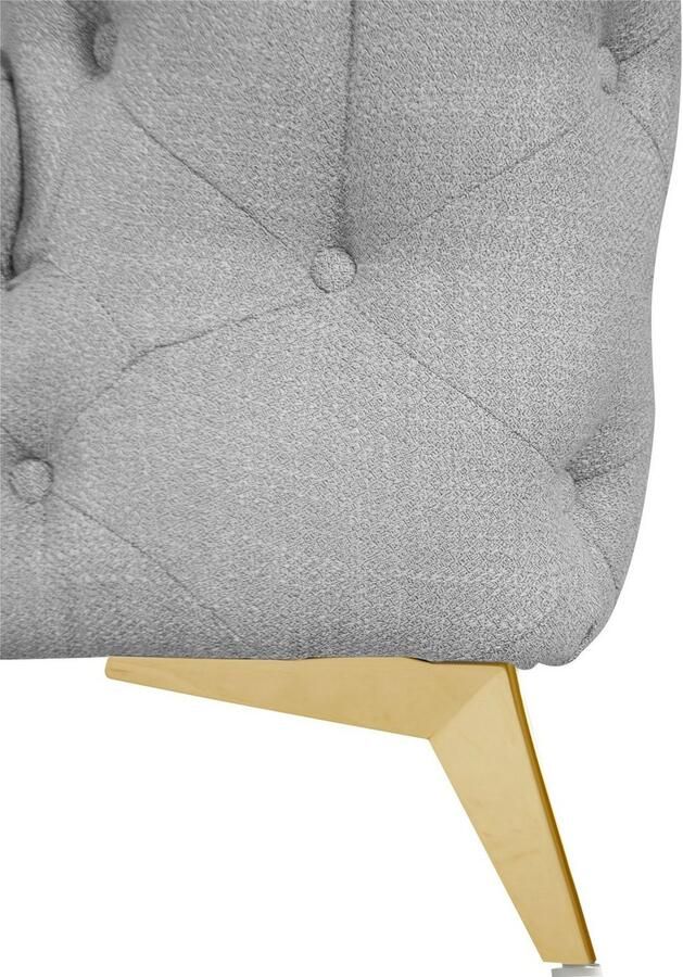 Leonique Chesterfield-bank Glynis luxueuze capitonnage moderne chesterfield look kleur van de poten ter keuze - Foto 7