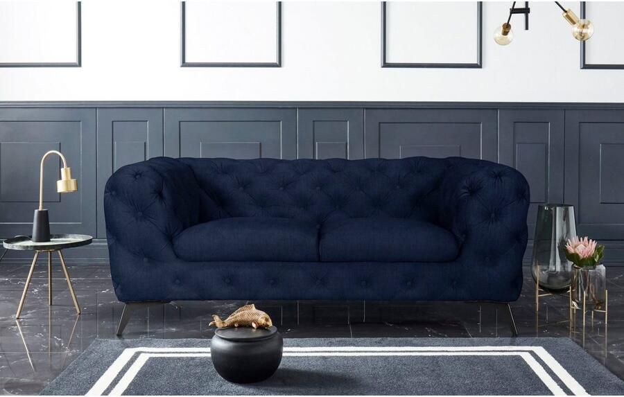 Leonique Chesterfield-bank Glynis luxueuze capitonnage moderne chesterfield look kleur van de poten ter keuze - Foto 5