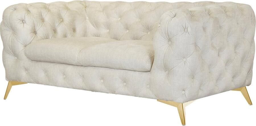 Home affaire Chesterfield-bank Glynis luxueuze capitonnage moderne chesterfield look kleur van de poten ter keuze - Foto 6