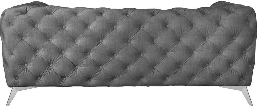 Home affaire Chesterfield-bank Glynis luxueuze capitonnage moderne chesterfield look kleur van de poten ter keuze - Foto 7
