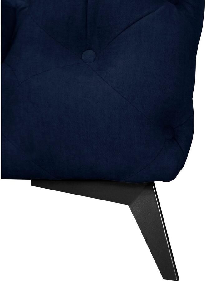 Leonique Chesterfield-bank Glynis luxueuze capitonnage moderne chesterfield look kleur van de poten ter keuze