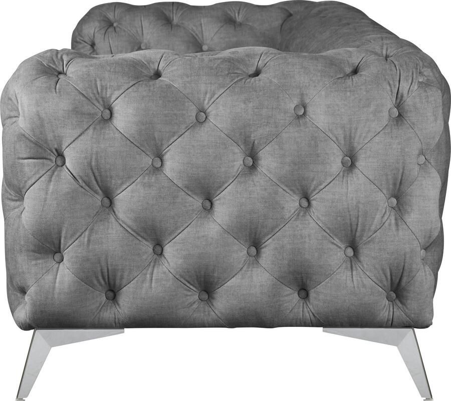 Home affaire Chesterfield-bank Glynis luxueuze capitonnage moderne chesterfield look kleur van de poten ter keuze - Foto 2