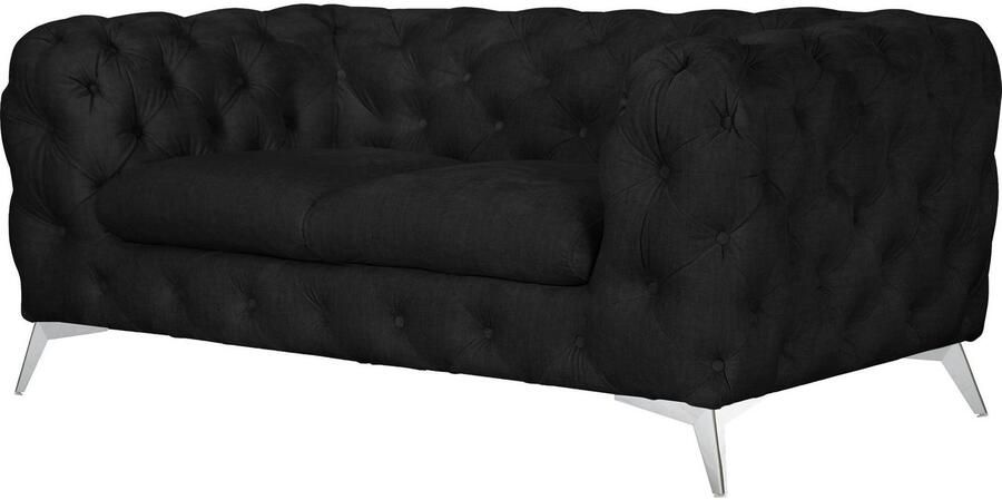 Home affaire Chesterfield-bank Glynis luxueuze capitonnage moderne chesterfield look kleur van de poten ter keuze - Foto 6