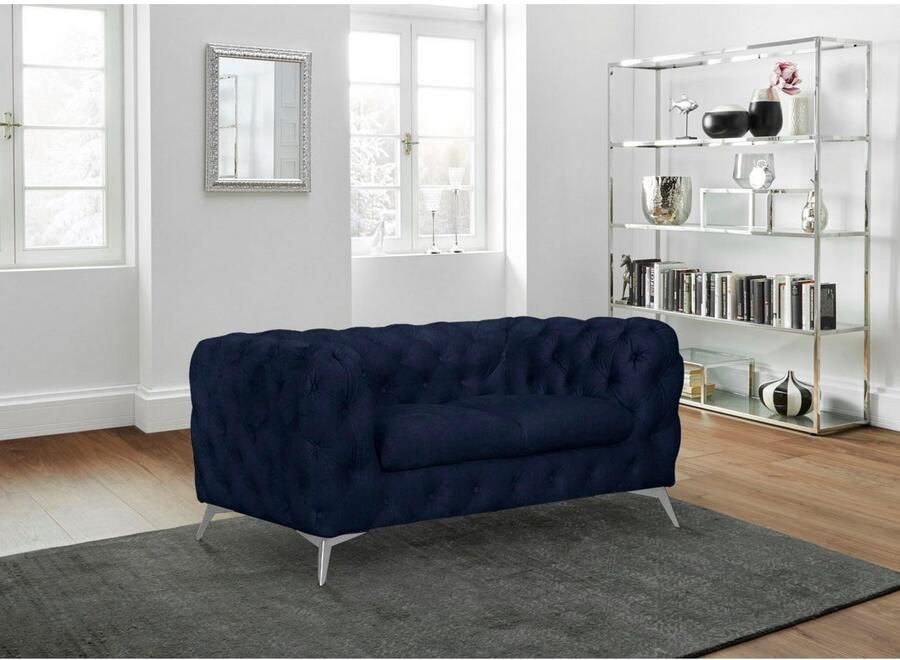 Home affaire Chesterfield-bank Glynis luxueuze capitonnage moderne chesterfield look kleur van de poten ter keuze - Foto 3