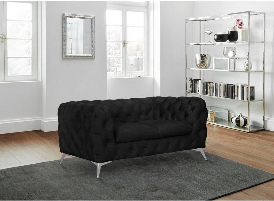 Home affaire Chesterfield-bank Glynis luxueuze capitonnage moderne chesterfield look kleur van de poten ter keuze - Foto 3