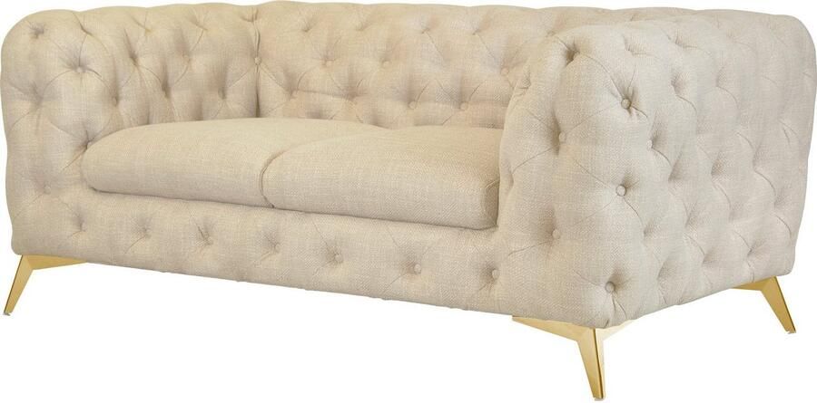 Leonique Chesterfield-bank Glynis luxueuze capitonnage moderne chesterfield look kleur van de poten ter keuze - Foto 10