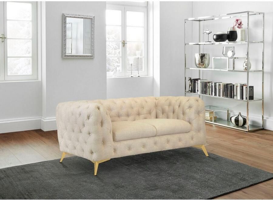 Leonique Chesterfield-bank Glynis luxueuze capitonnage moderne chesterfield look kleur van de poten ter keuze - Foto 3