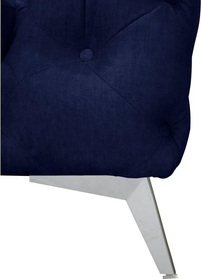 Leonique Chesterfield-bank Glynis luxueuze capitonnage moderne chesterfield look kleur van de poten ter keuze