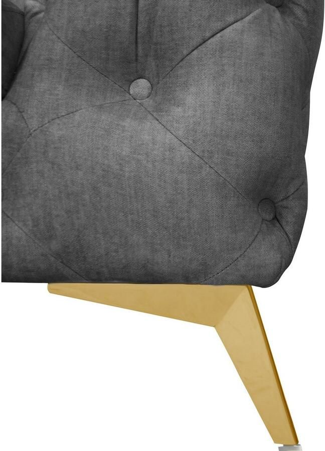 Leonique Chesterfield-bank Glynis luxueuze capitonnage moderne chesterfield look kleur van de poten ter keuze - Foto 2