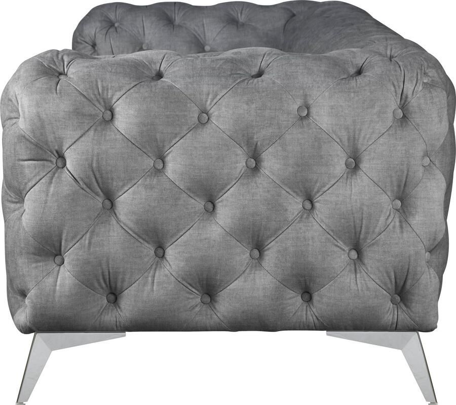 Home affaire Chesterfield-bank Glynis luxueuze capitonnage moderne chesterfield look kleur van de poten ter keuze - Foto 2
