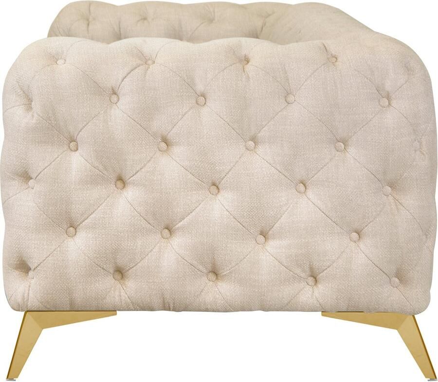 Home affaire Chesterfield-bank Glynis luxueuze capitonnage moderne chesterfield look kleur van de poten ter keuze - Foto 2
