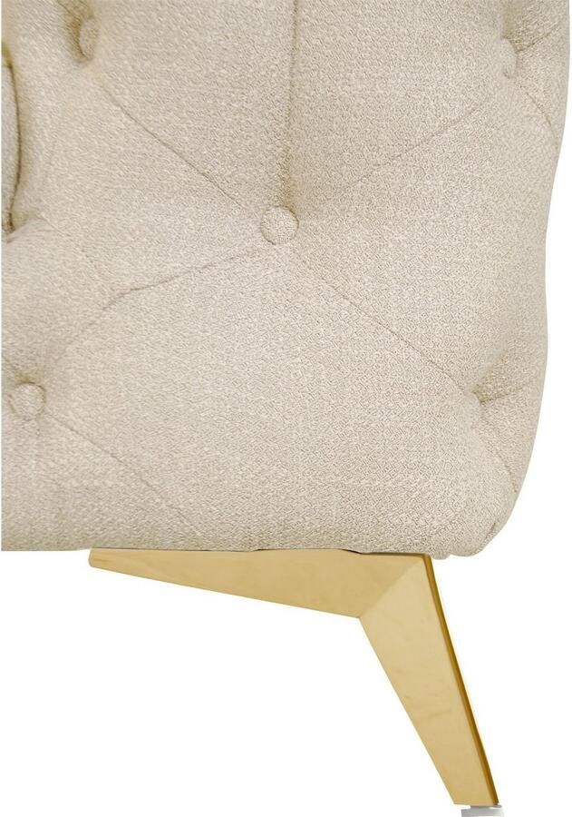 Leonique Chesterfield-bank Glynis luxueuze capitonnage moderne chesterfield look kleur van de poten ter keuze - Foto 2