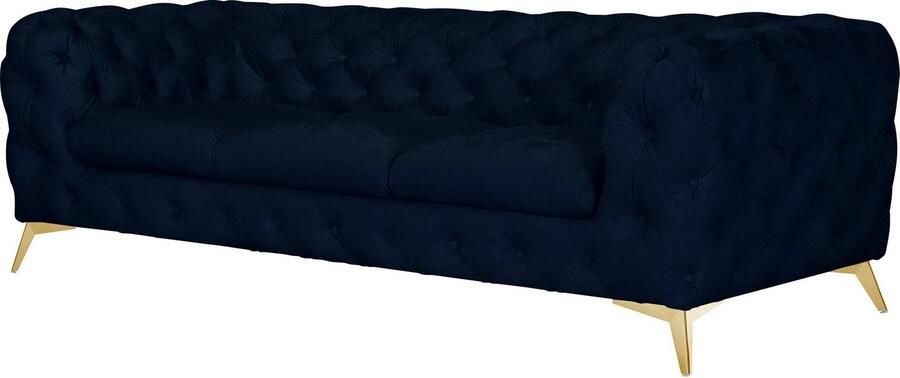 Home affaire Chesterfield-bank Glynis luxueuze capitonnage moderne chesterfield look kleur van de poten ter keuze - Foto 6