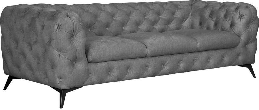 Leonique Chesterfield-bank Glynis luxueuze capitonnage moderne chesterfield look kleur van de poten ter keuze - Foto 9
