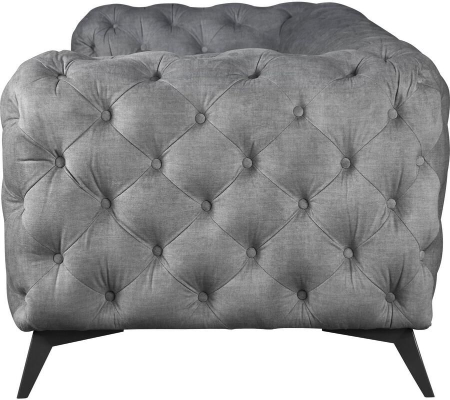 Home affaire Chesterfield-bank Glynis luxueuze capitonnage moderne chesterfield look kleur van de poten ter keuze - Foto 2