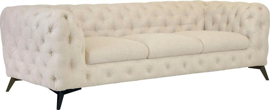 Leonique Chesterfield-bank Glynis luxueuze capitonnage moderne chesterfield look kleur van de poten ter keuze - Foto 12