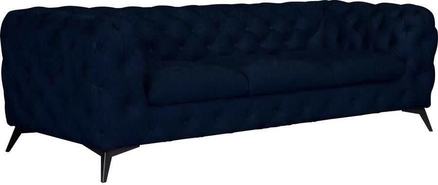 Leonique Chesterfield-bank Glynis luxueuze capitonnage moderne chesterfield look kleur van de poten ter keuze - Foto 8