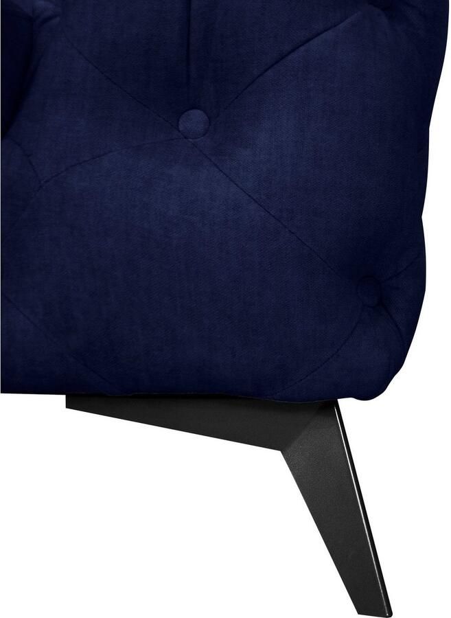 Leonique Chesterfield-bank Glynis luxueuze capitonnage moderne chesterfield look kleur van de poten ter keuze