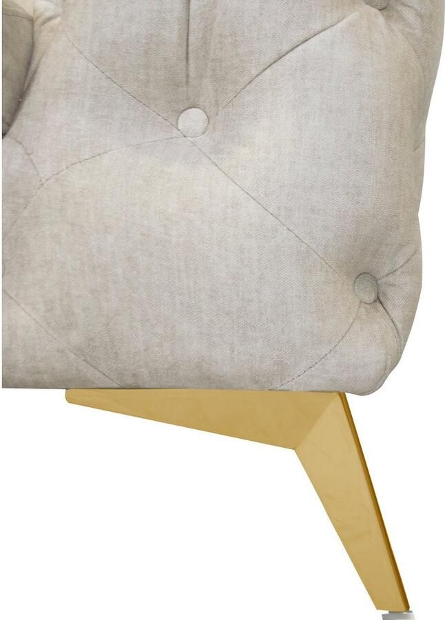 Leonique Chesterfield-bank Glynis luxueuze capitonnage moderne chesterfield look kleur van de poten ter keuze - Foto 3