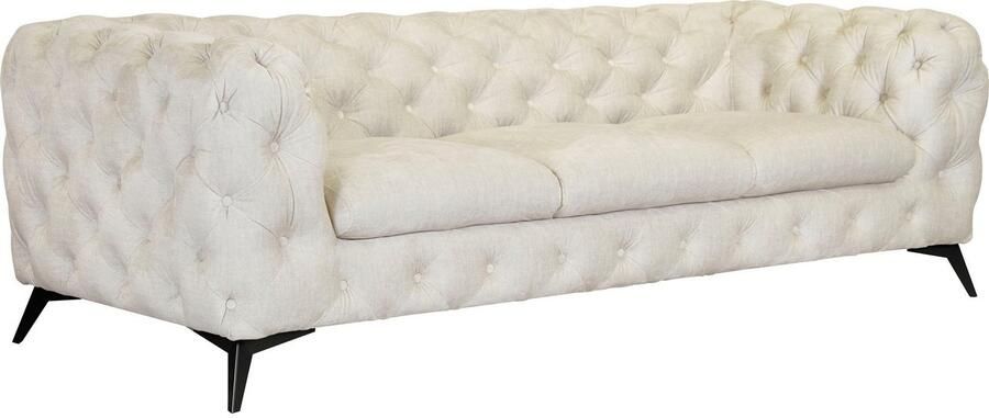 Leonique Chesterfield-bank Glynis luxueuze capitonnage moderne chesterfield look kleur van de poten ter keuze - Foto 11