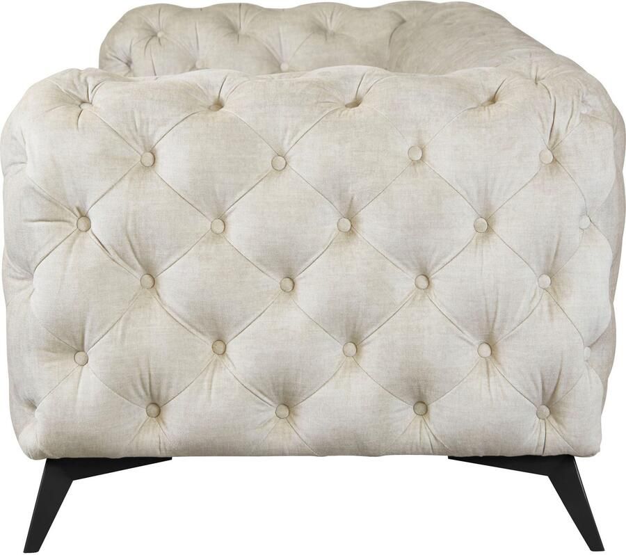 Leonique Chesterfield-bank Glynis luxueuze capitonnage moderne chesterfield look kleur van de poten ter keuze