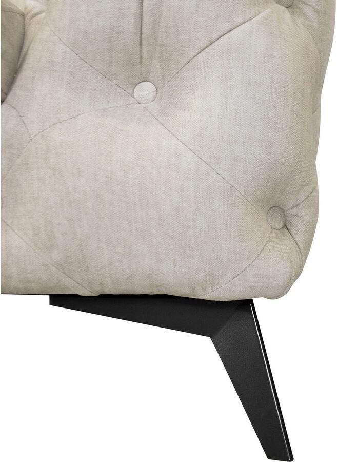 Leonique Chesterfield-bank Glynis luxueuze capitonnage moderne chesterfield look kleur van de poten ter keuze - Foto 3