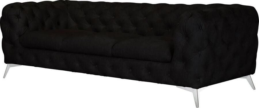 Home affaire Chesterfield-bank Glynis luxueuze capitonnage moderne chesterfield look kleur van de poten ter keuze - Foto 6