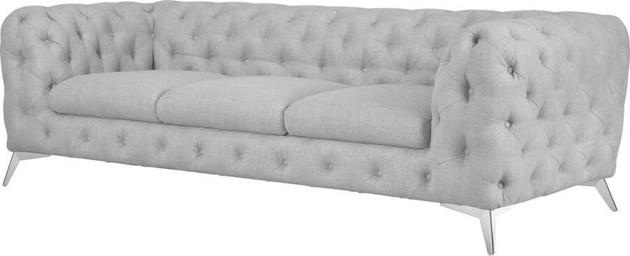 Home affaire Chesterfield-bank Glynis luxueuze capitonnage moderne chesterfield look kleur van de poten ter keuze - Foto 6