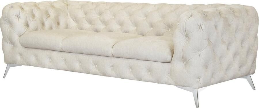 Leonique Chesterfield-bank Glynis luxueuze capitonnage moderne chesterfield look kleur van de poten ter keuze - Foto 10